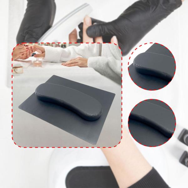 ネイルアームレストクッション マット付き マニキュアアームレストクッション お手入れ簡単 PUレザー ネイルハンド 肘置き 家庭用アクリルネイル用