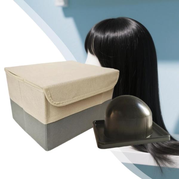 ウィッグ収納ボックス トラベルケース コンテナ 蓋付き 複数ウィッグ収納 クローゼット用 防塵 ヘアエクステンション キャリーケース