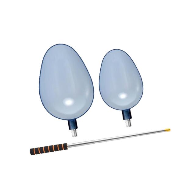 2 個 釣り餌キャスティングスプーン、伸縮ロッド機器、餌釣りルアーフィーダースプーン、アウトドアパパのための投げ