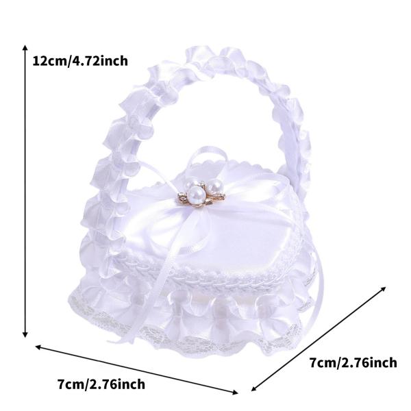 ウェディングベアラーボックス、ホルダー、多目的、ブライダルアクセサリー、ブライズメイドバスケット、ウェディングフラワーガールバスケット