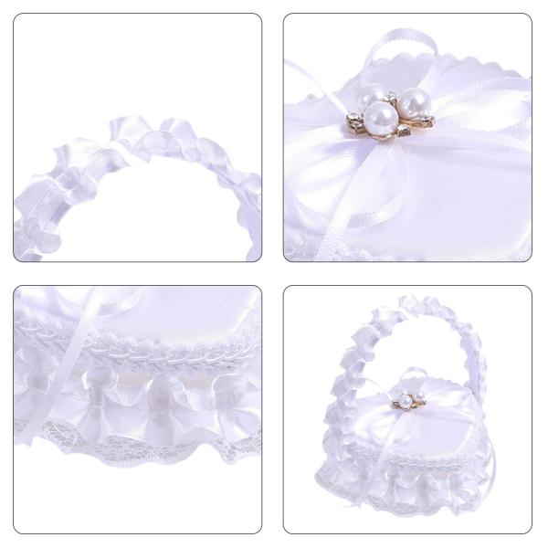 ウェディングベアラーボックス、ホルダー、多目的、ブライダルアクセサリー、ブライズメイドバスケット、ウェディングフラワーガールバスケット