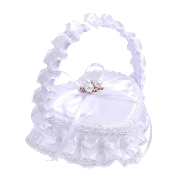 ウェディングベアラーボックス、ホルダー、多目的、ブライダルアクセサリー、ブライズメイドバスケット、ウェディングフラワーガールバスケット