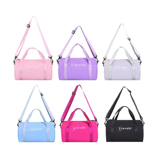 女の子用ダンスバッグ ダンスダッフルバッグ 多目的 かわいい 軽量 キャリートート スポーツ  ジム 体操 一泊用