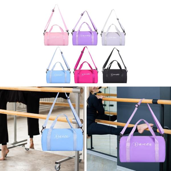 女の子用ダンスバッグ ダンスダッフルバッグ 多目的 かわいい 軽量 キャリートート スポーツ  ジム 体操 一泊用