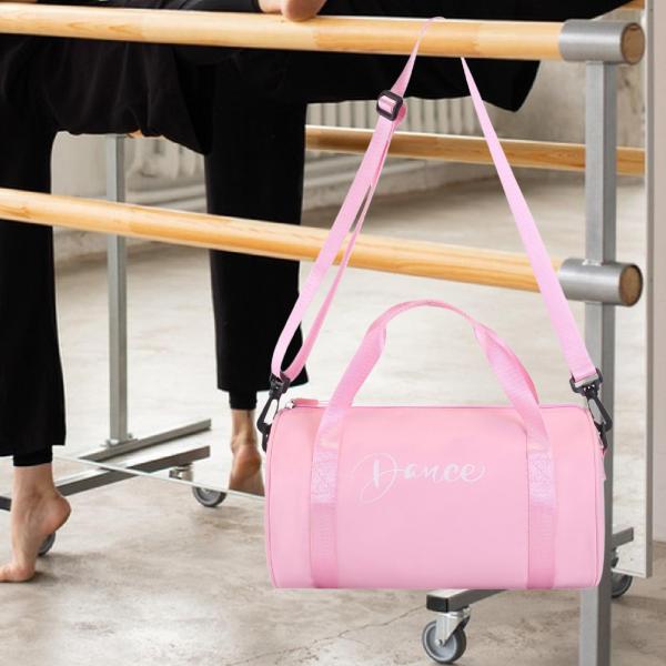 女の子用ダンスバッグ ダンスダッフルバッグ 多目的 かわいい 軽量 キャリートート スポーツ  ジム 体操 一泊用