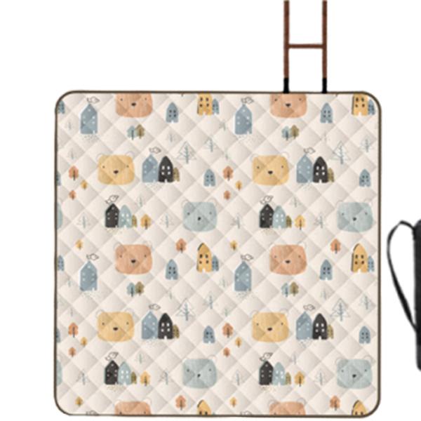 ピクニックブランケット 砂に強い キュート 78.74インチ x 78.74インチ 屋内 ファミリーハイキング用