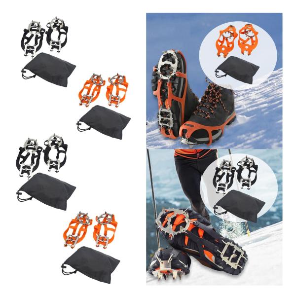 雪上・氷上歩行用シューズアイゼン トラクションクリート 多用途ポータブル メンズ レディース シューズ 登山 アウトドア アイスフィッシング