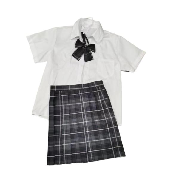 女用 日本の制服 半袖シャツ スカート付き アウトドア ショッピング用