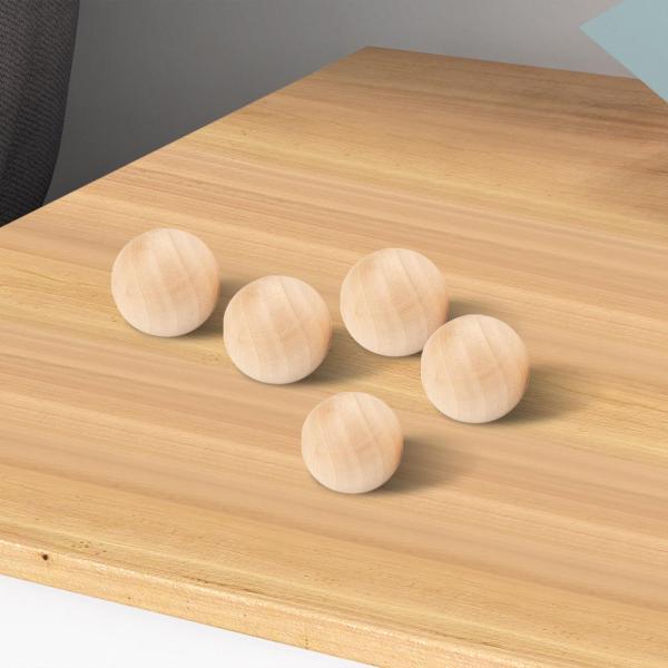 5個入り 木製ボール 工芸品やDIYプロジェクト用 装飾用 オーナメント 手作り 未塗装 DIYパーツ 木製球 丸いボール