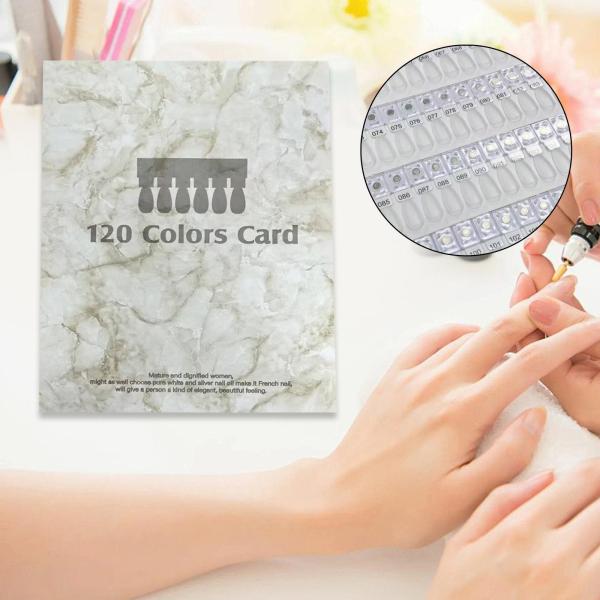120枚のネイルカラーブック プロフェッショナル ポータブル 便利 ネイルディスプレイ チャート サンプルディスプレイ