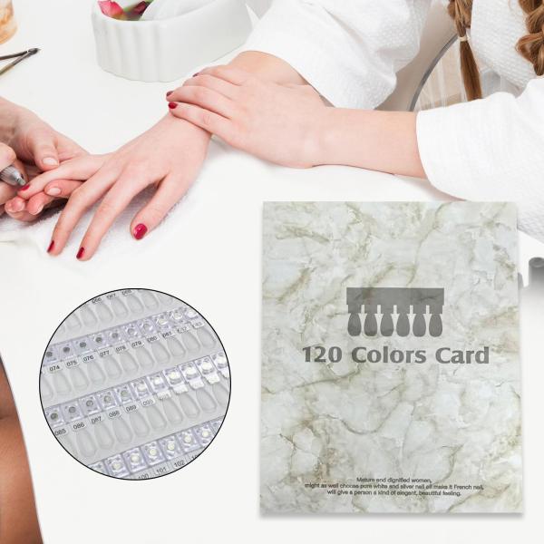 120枚のネイルカラーブック プロフェッショナル ポータブル 便利 ネイルディスプレイ チャート サンプルディスプレイ