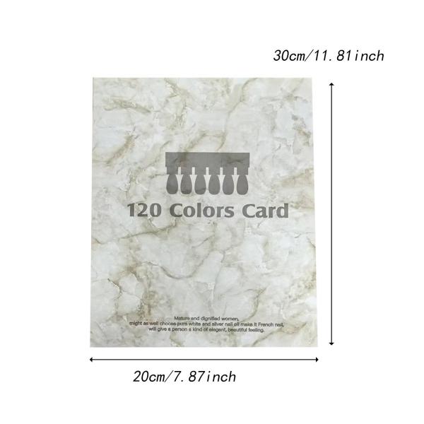 120枚のネイルカラーブック プロフェッショナル ポータブル 便利 ネイルディスプレイ チャート サンプルディスプレイ
