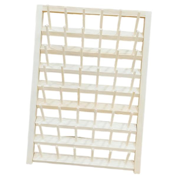 スレッドホルダー 木製 壁掛け 多目的装飾 裁縫と刺繍 省スペース 折りたたみ脚オーガナイザー スプールホルダー