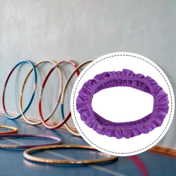 新体操フープカバー保護ケース ソフト 簡単取り付け 耐摩耗プロテクター 体操アクセサリー パープル