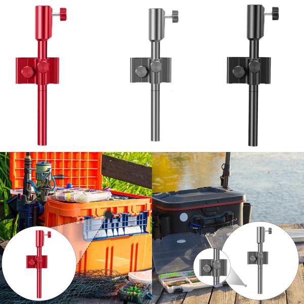 折りたたみ式ベイトボックスラックスタンド、ブラケット、高耐久、高さ調節可能、釣りベイトボックスラック、海水カヤックショアライン用ホルダー