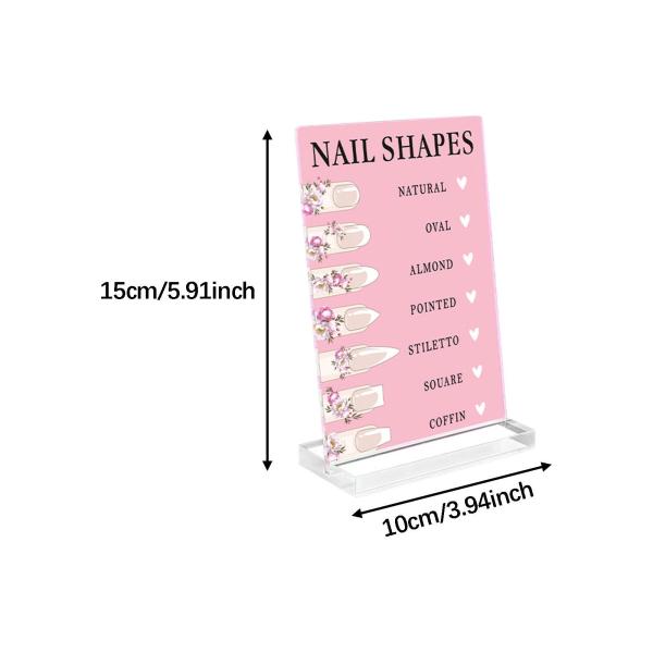 ネイルシェイプディスプレイスタンド ネイルルーム装飾用品 エレガントなスタンド 多目的フォトプロップ 10x15cm ベースアクリルパネル付き
