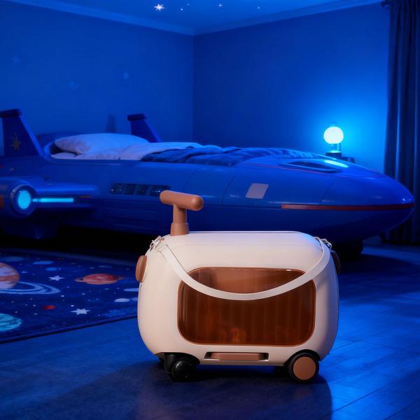 ライドーツケース 機内持ち込み手荷物 コンパクト 広々 ユニバーサルホイール付き 子供用スーツケース 荷物ケース4歳以上用