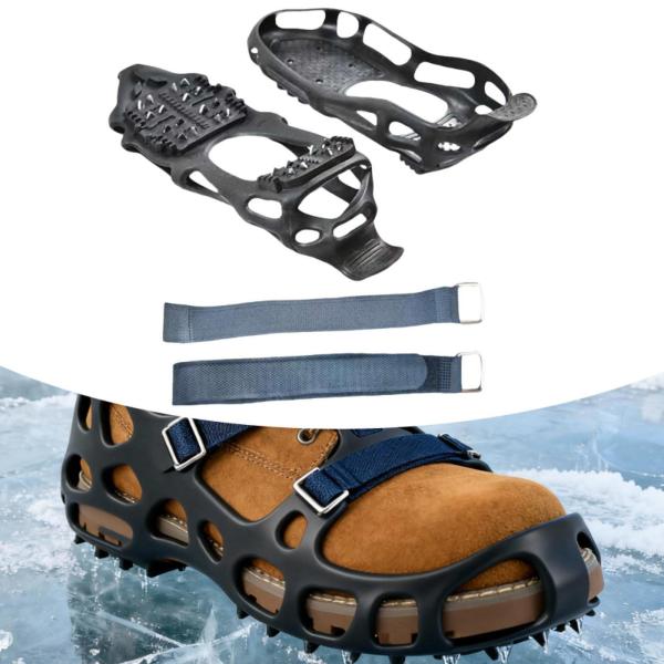 アイスクリート 靴アクセサリー ストラップ付き シューグリッパー 滑り止め ランニング 冬 アウトドア アクティビティ 登山 釣り用