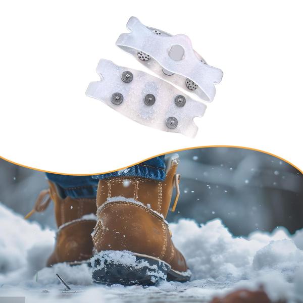 アイスクリート 靴とブーツ用滑り止め シューズグリッパー トラクションクリート ランニング ウォーキング 登山用