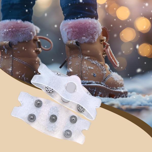 アイスクリート 靴とブーツ用滑り止め シューズグリッパー トラクションクリート ランニング ウォーキング 登山用