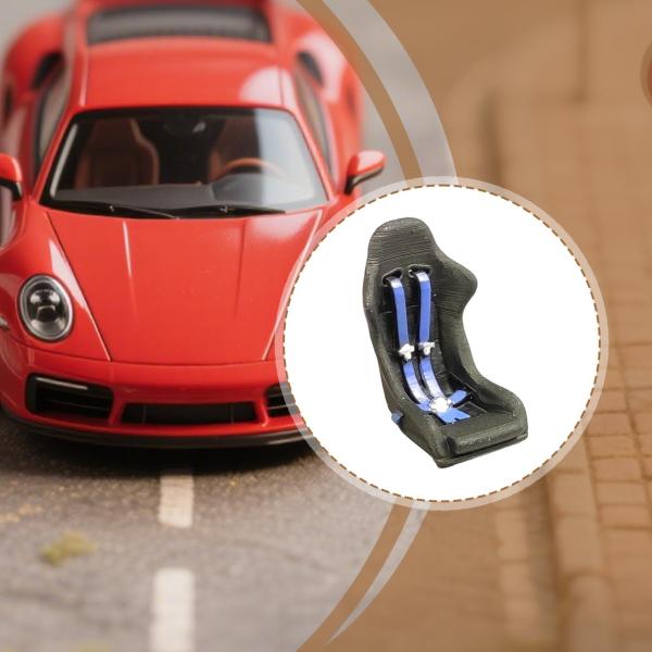 1/64 カーバケットシート ミニチュアレーシングハーネスシート装飾 リアルな装飾品 ミニチュアシーン用シミュレーションハーネスベルト