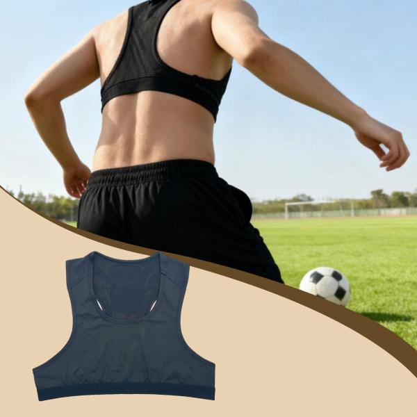 サッカートラッカーベスト、通気に優れた着用可能な屋内屋外速乾トレーニングベスト、ポケット付き、フィールドパフォーマンスアスリート向け