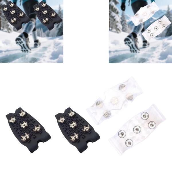 アイスクリート 靴・ブーツ用 5本のスチールグリップ付き 登山・クライミング用品 滑り止め