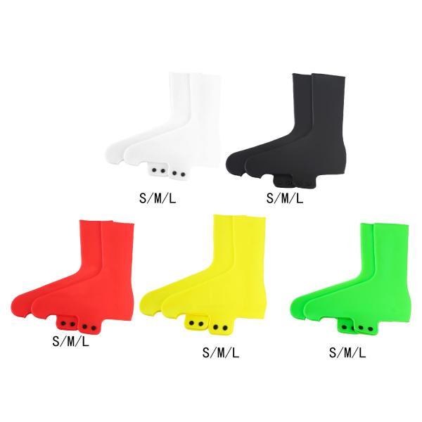 2 個セット サイクリングシューズカバー シリコン製 自転車クリート シューズカバー 防水プロテクター ライディング 旅行 自転車用オーバーシューズ