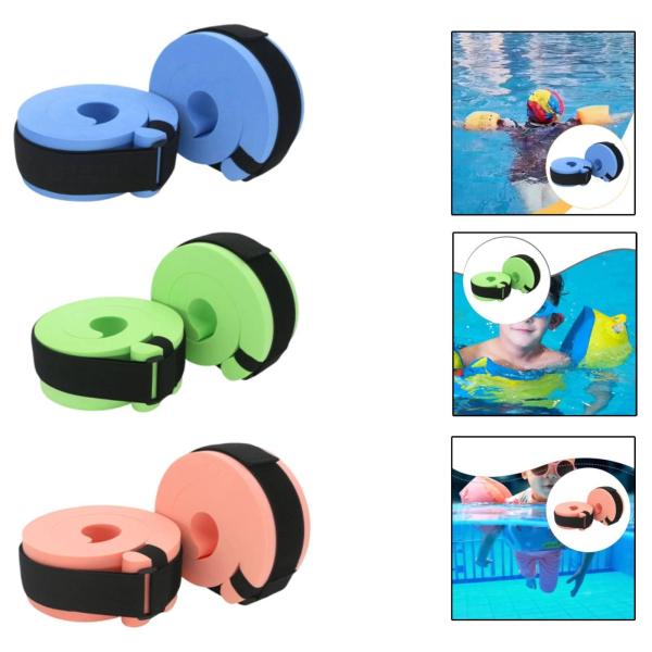 2 個 水泳用カフス、ウォーターアンクルアームベルト、調節可能なストラップ付き、子供用、大人、水中エアロビクスフロートリング、水泳フロートスリーブ