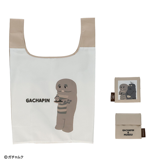 INABA ショッピングバッグセット 丸眞 ガチャピン・ムック エコバッグ 折りたたみ ショッピングバッグ