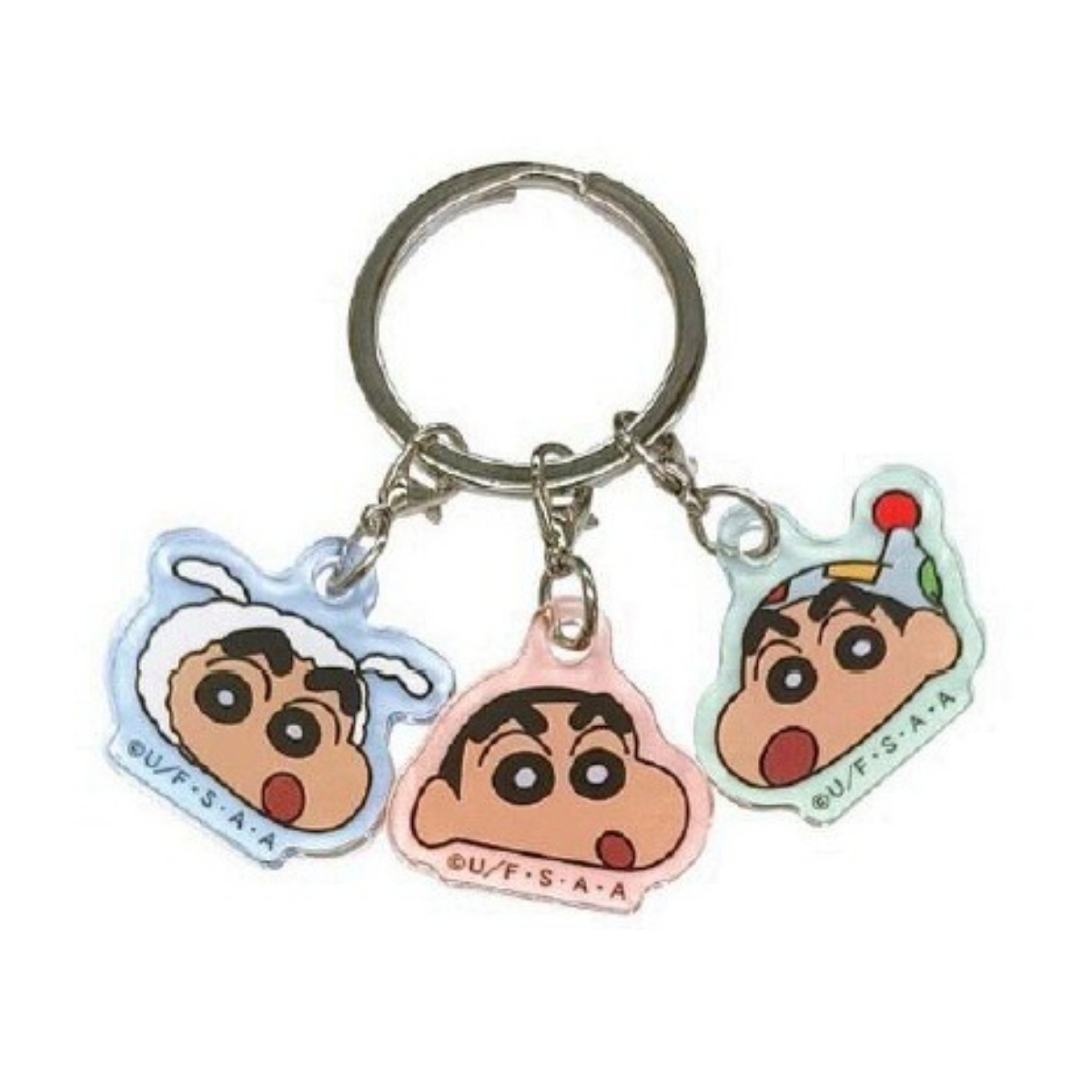 クレヨンしんちゃん グッズ 3チャームキーホルダー しんちゃんフェイス