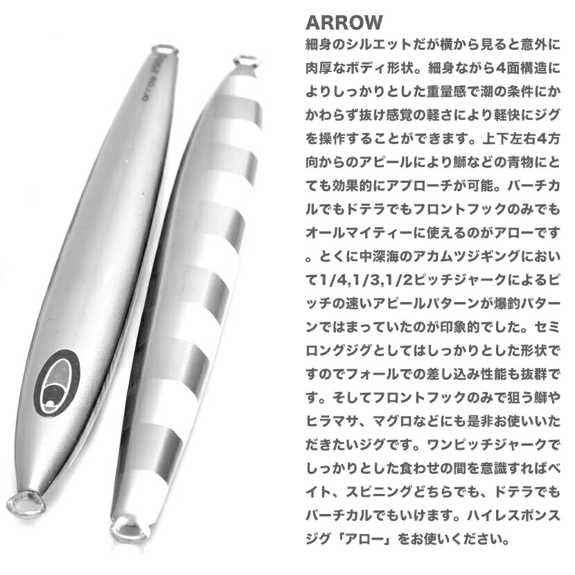 シーフロアコントロール アロー 500g AJ別注 リアルベイトアルミホログラム SPグロー/カラーグロー SEAFLOOR CONTROL arrow  : fg-se16psg-500-- : AMBERJACK - 通販 - Yahoo!ショッピング