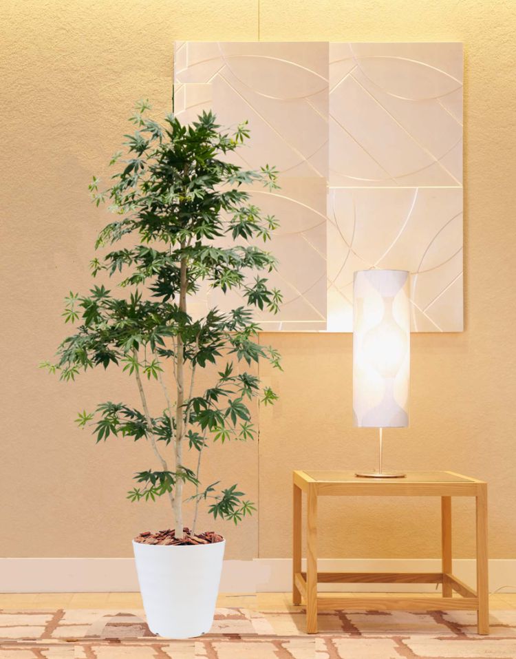 緑のイロハモミジ 180cm (人工 観葉植物 造花 フェイクグリーン もみじ