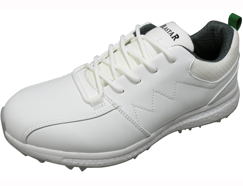 美品サイズ26.5cmG/4本革レザー/スパイクレスGOLFシューズ/ホワイト シューズ】ブラスター ホワイト スパイクレス : アメリカン