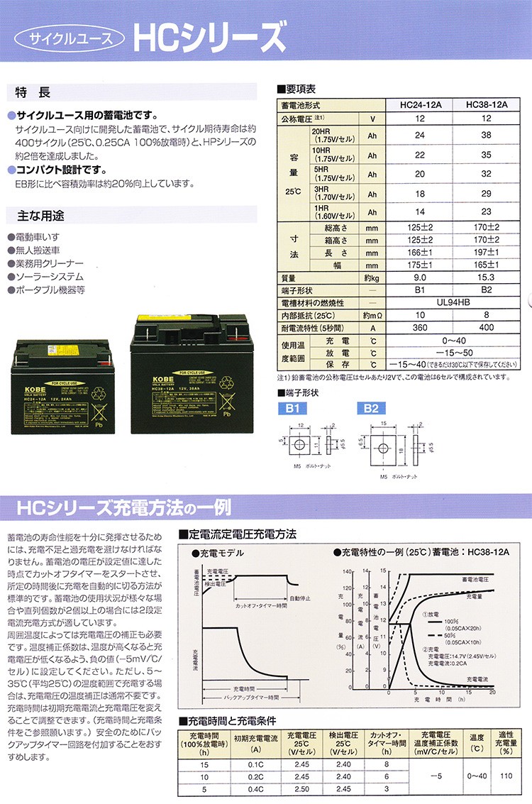 日本製 HC24-12A エナジーウィズ （ 昭和電工 ） 小型制御弁式鉛蓄電池 バッテリー セニアカー ミニアカー エレベーター UPS 無停電電源  電動車椅子 無人搬送車