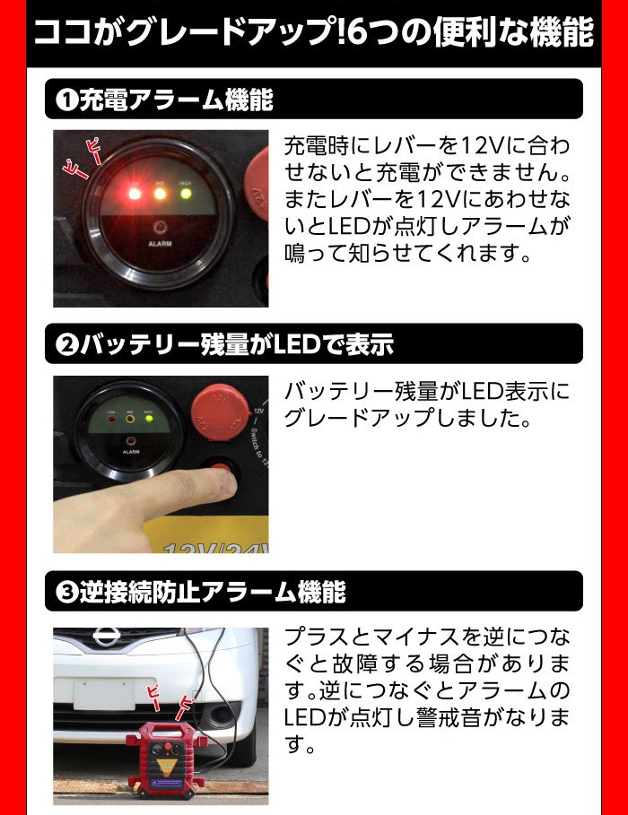 新型ジャンプスターター パワーブースター 12V 24V 両用 エンジンスターター ポータブル 兼用 緊急用 電源 バッテリー非常用電源  スターティングパック :TOOL-70278:バッテリーウェブコムYahoo!店 - 通販 - Yahoo!ショッピング