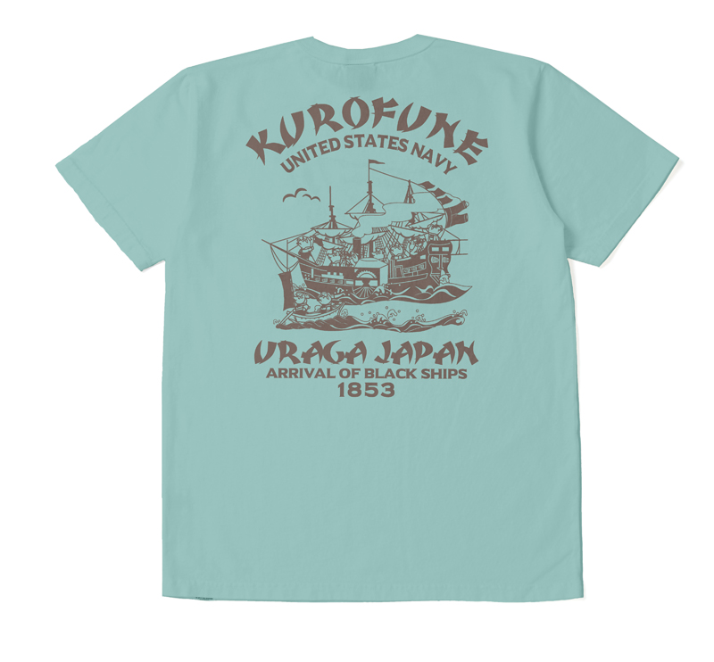 ステュディオ・ダ・ルチザン 黒船 U.S.N  プリント Ｔシャツ ダルチザン 8118 / STUDIO D'ARTISAN KUROFUNE U.S.N. Print T-Shirt｜amekajishop-klax-on｜04