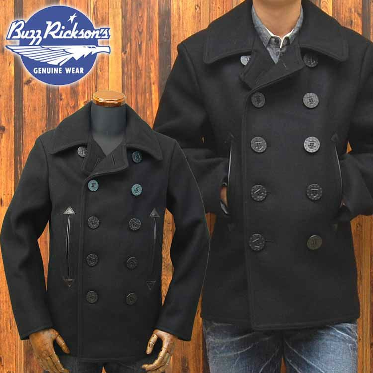 バズリクソンズBUZZ RICKSON'S ミリタリージャケット BLACK PEA COAT 