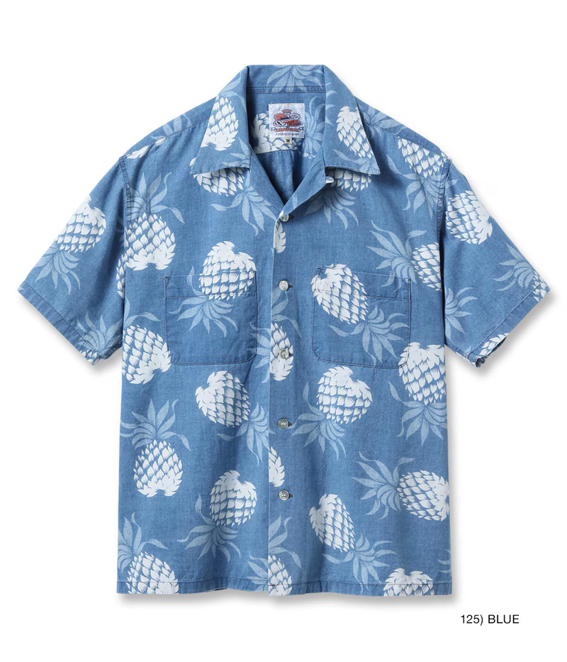 【美品】DUKE KAHANAMOKU Special アロハシャツ SUN SURF サンサーフ デューク・カハナモク インディゴ コットン