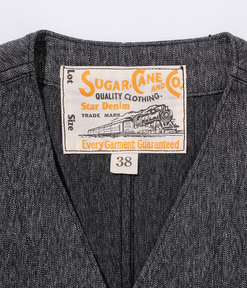 SUGAR CANE シュガーケーン 9oz.ブラック コバート ワーク ベスト