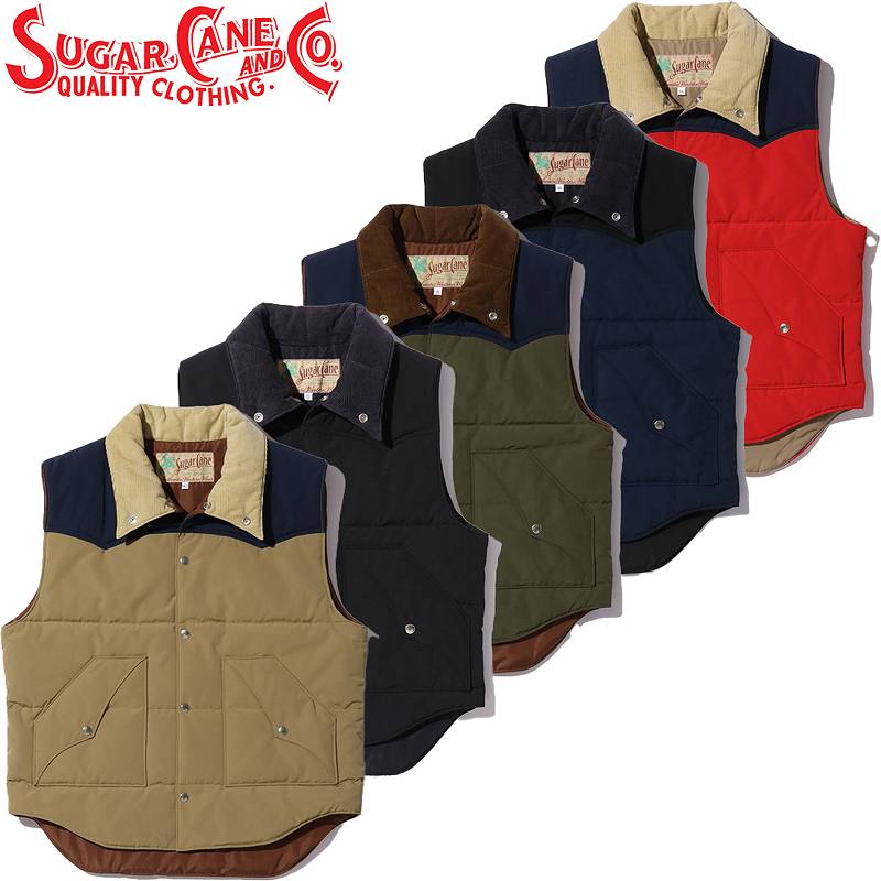 SUGAR CANE シュガーケーン T/C パディング ベスト SC15400 / PADDING
