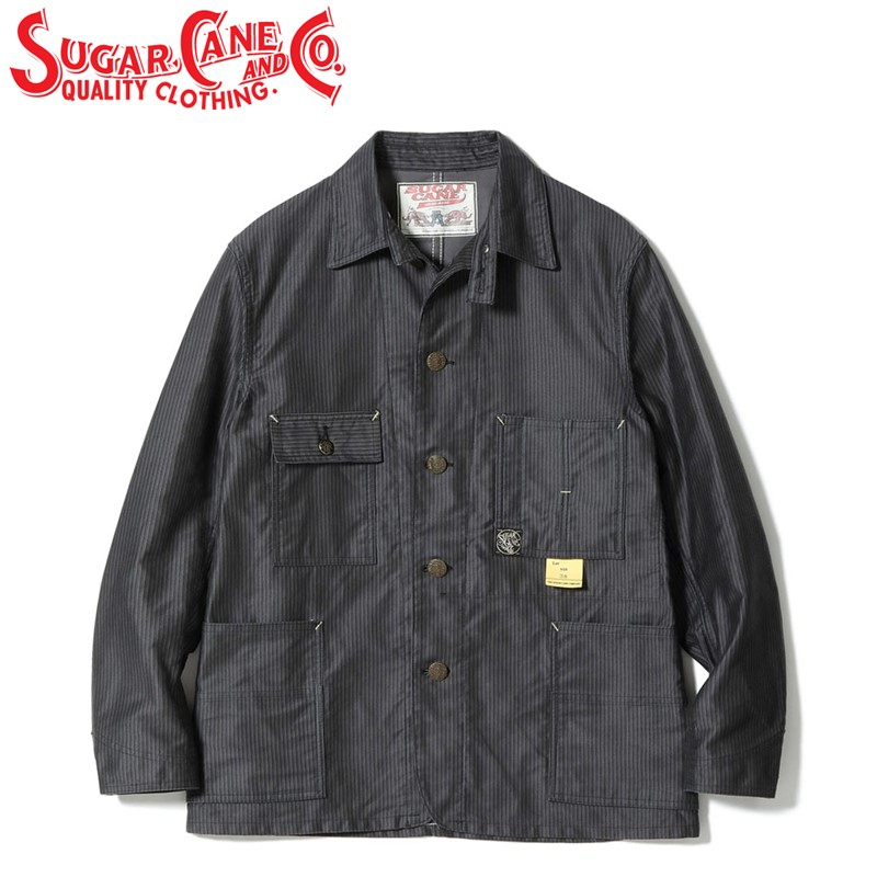 シュガーケーン　モールスキンジャケット　ビームスボーイ　黒　ブラック SUGAR CANE シュガーケーン FICTION ROMANCE 9.5oz プリント