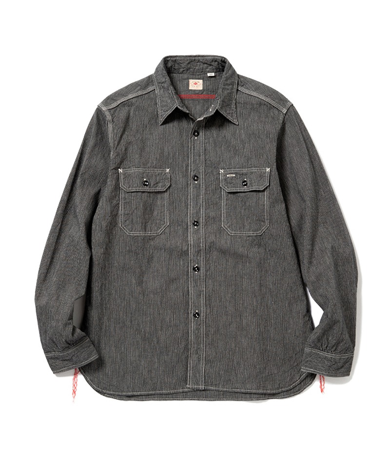 シュガーケーン ジーンコード 長袖 ワーク シャツ「SC25511」JEAN CORD WORK SHIRT (LONG SLEEVE) SUGAR CANE｜amekajishop-klax-on｜02