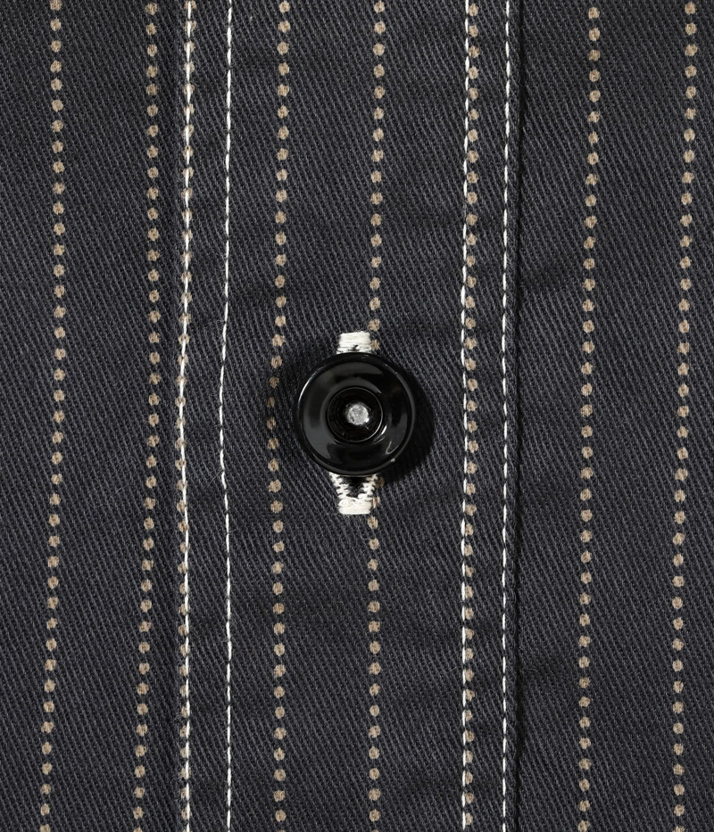 SUGAR CANE シュガーケーン 8.5oz ブラック ウォバッシュ ストライプ