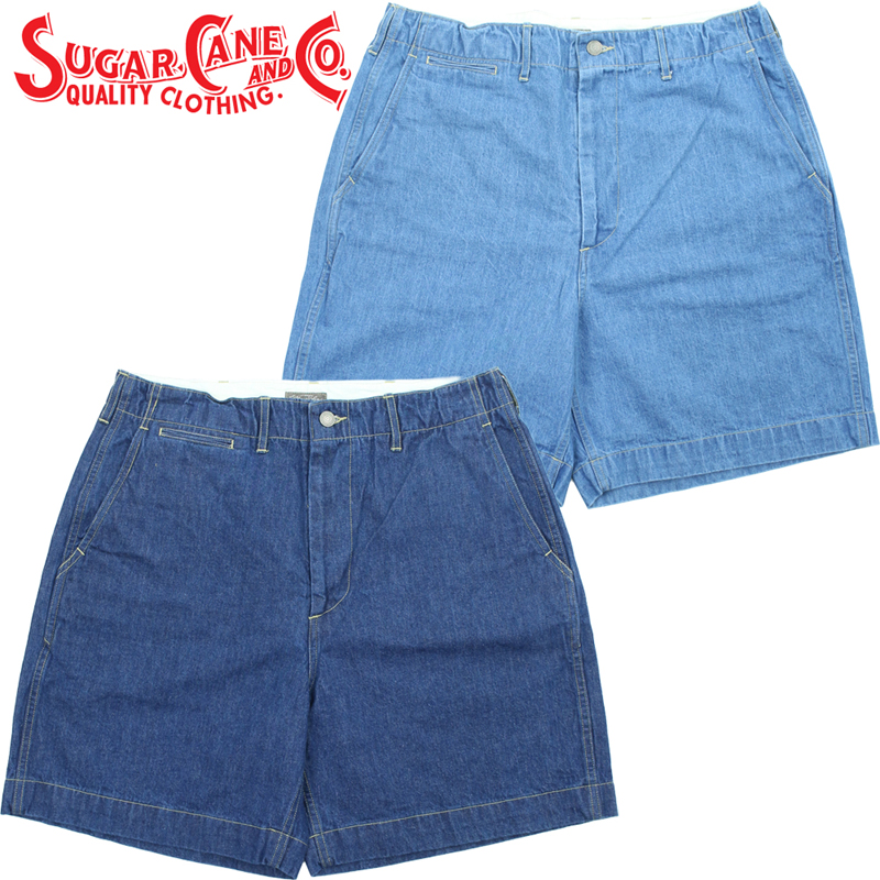 SUGAR CANE シュガーケーン デニム ショート パンツ ユーズド加工