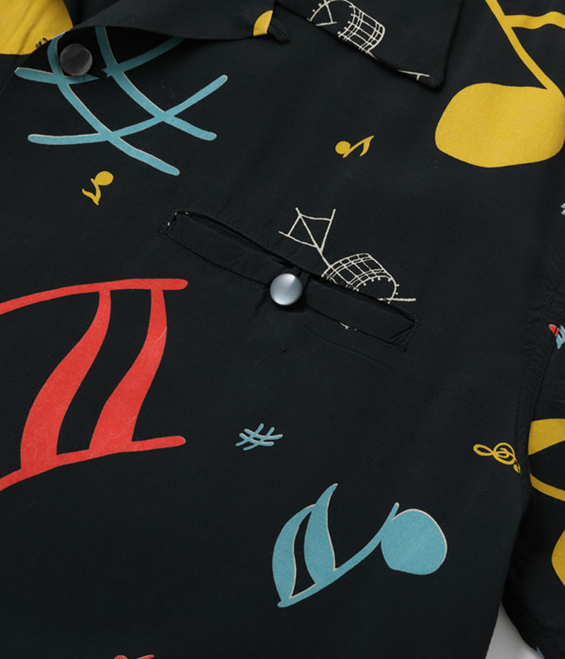 SUN SURF スターオブハリウッド 半袖 高密度 レーヨン オープン シャツ