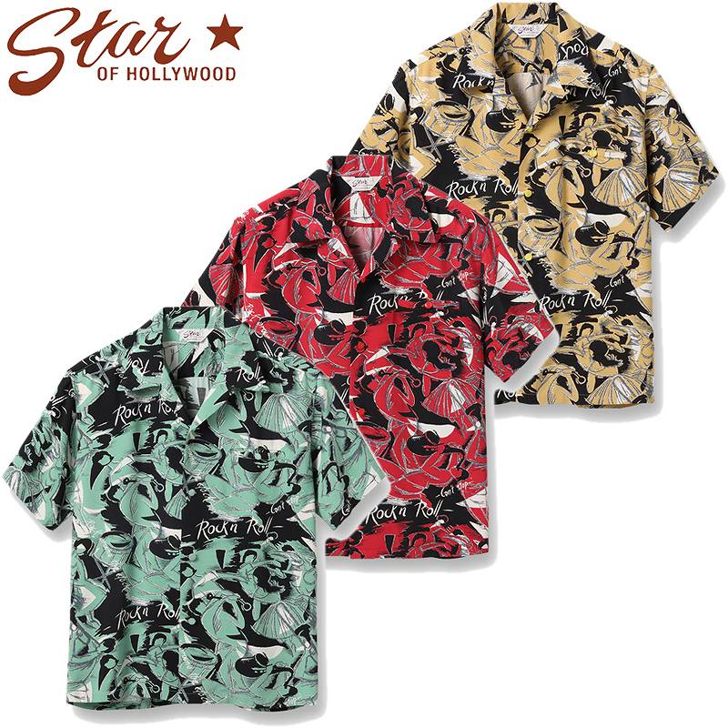 STAR OF HOLLYWOOD 半袖レーヨンアロハシャツ 【L】 SUN SURF スターオブハリウッド 半袖 高密度 レーヨン オープン シャツ