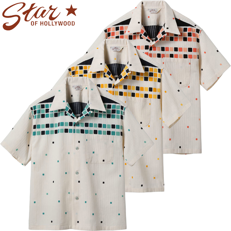 SUN SURF スターオブハリウッド 半袖 ドビー コットン オープン シャツ