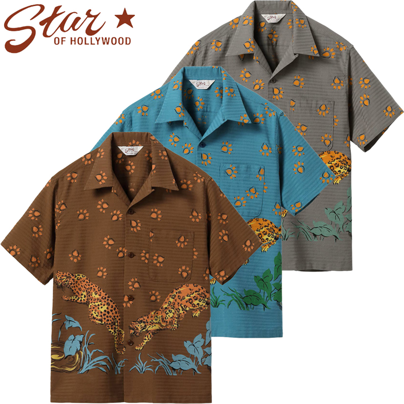 SUN SURF スターオブハリウッド 半袖 ドビー コットン オープン シャツ