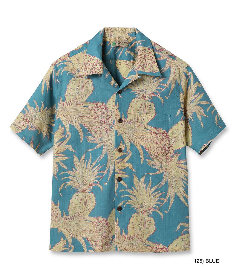 サンサーフ コットン×リネン オープン シャツ アロハ シャツ “ISLAND PINEAPPLE” SS39285 / SUNSURF COTTON × LINEN OPEN SHIRT “ISLAND PINEAPPLE”｜amekajishop-klax-on｜03